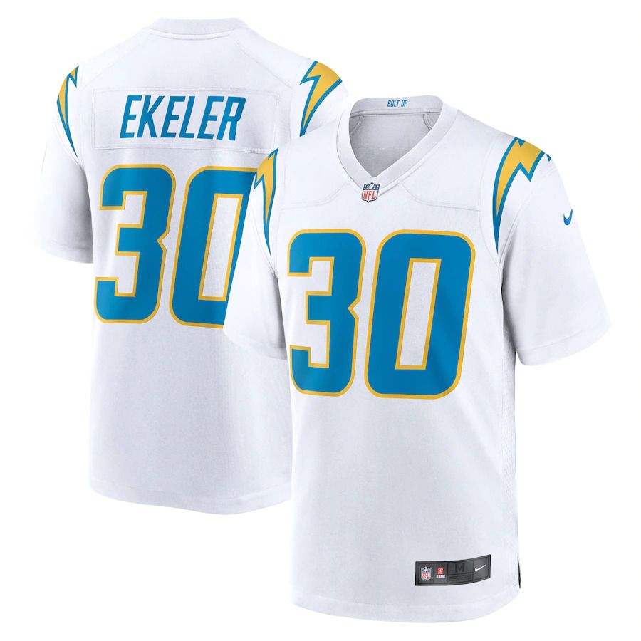 Men Los Angeles Chargers #30 Austin Ekeler Nike White Alternate Game NFL Jersey->los angeles chargers->NFL Jersey